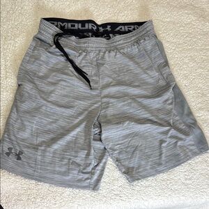 Under Armour Gray Athletic Shorts with Elastic Waistband